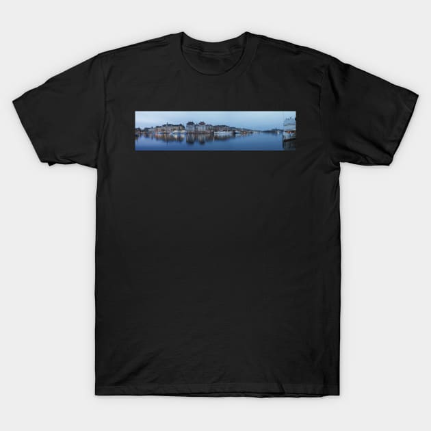 Stockholm Nybroviken Panorama T-Shirt by MikaelJenei